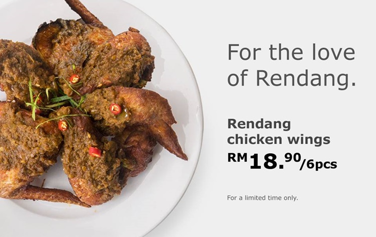 Giliran IKEA Perkenal Menu Rendang Ayam 'Crispy'