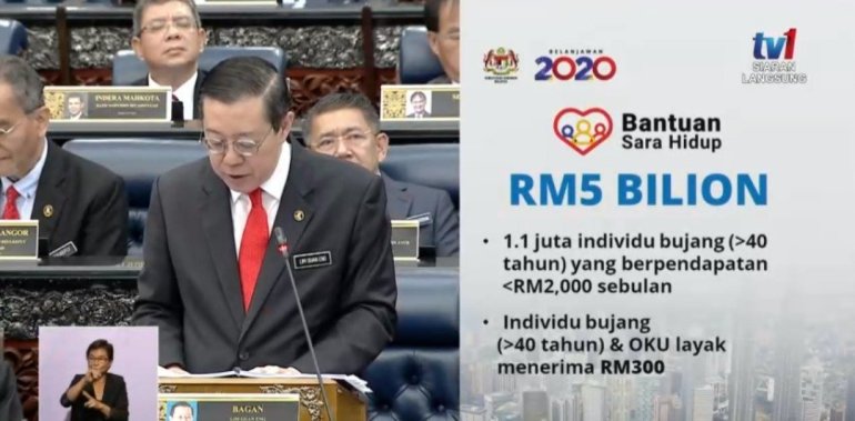 Bajet 2020: Individu Bujang Lebih 40 Tahun Terima RM300